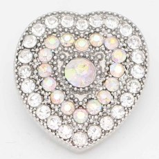 20MM snap Love sliver Plated with colorful rhinestones KC6727 snaps jewelry
