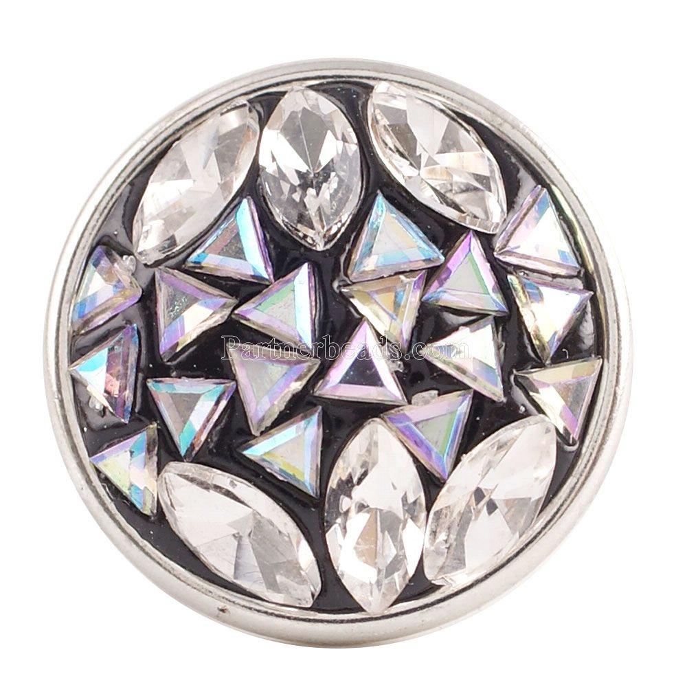 snaps Style chunks with white rhinestone and resinestone KC2804 snaps ...