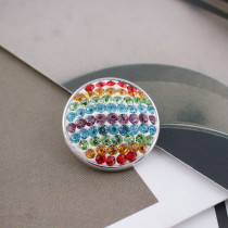 18mm snaps sugar snaps alloy with multicolor chunks rhinestones KB2402-AO snaps jewelry
