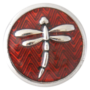 20MM Dragonfly snap Silver Plated with Enamel KB7709 snaps jewelry