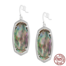 S925 Sterling Silver Kendra Scott style Elle Drop Earrings with abalone shell GM6003