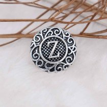 C20MM English alphabet-Z snap Antique silver  KC6770 snaps jewelr
