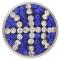 18mm Sugar snaps Alloy with blue chunks rhinestones KB2419 snaps jewelry