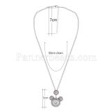 Pendant of necklace with 45CM chain fit 18mm snap chunks
