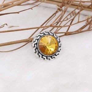 20MM snap Nov. birthstone yellow KC6584 interchangable snaps jewelry
