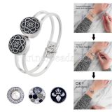2 buttons snaps metal armband fit snaps chunks