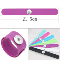 Creative papa circle Silica gel Hot Sale Trendy Snap Button Bracelet Bangles fit 20MM Snap Jewelry fun gift