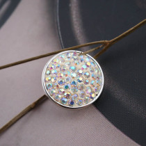 18mm Sugar snaps Alloy with AB white chunks rhinestones KB2327 snaps jewelry