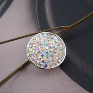 18mm Sugar snaps Alloy with AB white rhinestones KB2327 snaps jewelry