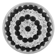 18mm black Sugar snaps Alloy with chunks rhinestones KB2404-AD snaps jewelry