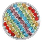 18mm snaps sugar snaps alloy with multicolor chunks rhinestones KB2402-AO snaps jewelry