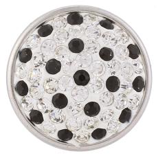 18mm White Sugar snaps Alloy with chunks rhinestones KB2405-AJ snaps jewelry