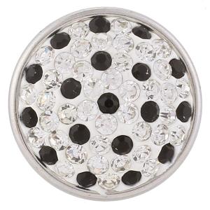 18mm White Sugar snaps Alloy with chunks rhinestones KB2405-AJ snaps jewelry