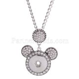 Pendant of necklace with 45CM chain fit 18mm snap chunks
