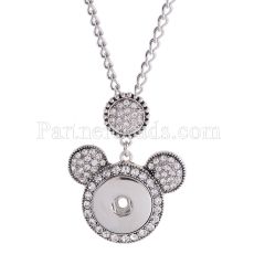 Pendant of necklace with 45CM chain fit 18mm snap chunks