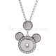 Pendant of necklace with 45CM chain fit 18mm snap chunks