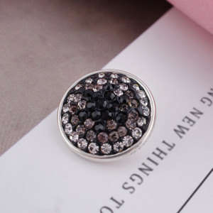 18mm gray Sugar snaps Alloy with chunks rhinestones KB2413-AO snaps jewelry