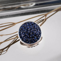 18mm blue Sugar snaps Alloy with chunks rhinestones KB2326 blue