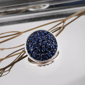 18mm blue Sugar snaps Alloy with chunks rhinestones KB2326 blue