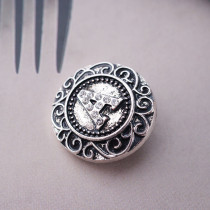 20MM English alphabet-A snap Antique silver  plated with  Rhinestones KB6254 snaps jewelry