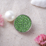 20mm snaps green Rhinestones  Chunks Poppers With High Quality Bottom