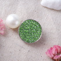 20mm snaps green Rhinestones  Chunks Poppers With High Quality Bottom