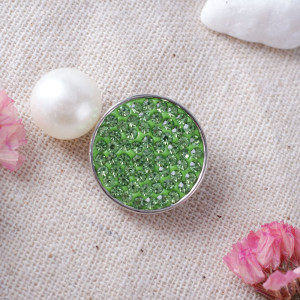 20mm snaps green Rhinestones  Chunks Poppers With High Quality Bottom