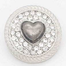 20MM snap Love sliver Plated with  rhinestones KC6725 snaps jewelry