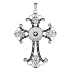 Pendant of necklace without chain with rhinestone snaps style fit 18&20mm chunks jewelry