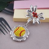 18mm Sugar snaps Alloy with yellow chunks rhinestones KB2439 snaps jewelry