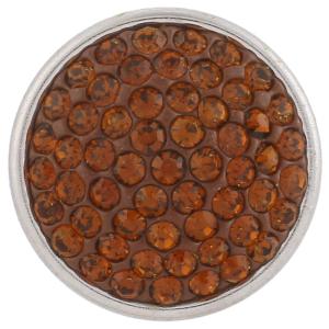 18mm Sugar snaps Alloy with brown chunks rhinestones KB2325 snaps jewelry