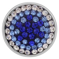 18mm blue Sugar snaps Alloy with chunks rhinestones KB2413-AN