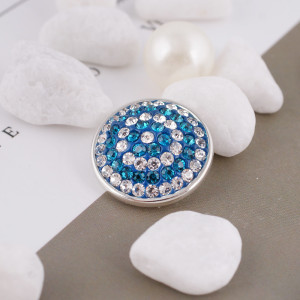snaps button with cyan rhinestone KC2742 snaps jewelry