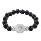 10 mm black lava bead snap bracelet could hold essential oils & perfume Fit 20mm snaps chunks KB4585