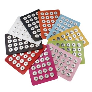 Display of 24 pieces PU leather white type for 18&20MM snaps chunks