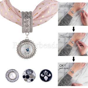 Scarf-ring with one button fit 18mm snaps chunks