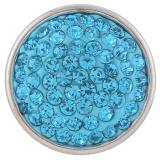 18mm Sugar snaps Alloy with light blue chunks rhinestones KB2310 snaps jewelry