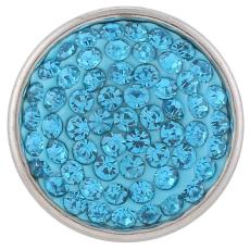 18mm Sugar snaps Alloy with light blue chunks rhinestones KB2310 snaps jewelry