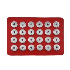 Display of 24 pieces PU leather red type for 18&20MM snaps chunks