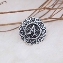 20MM English alphabet-A snap Antique silver  KC6745 snaps jewelry
