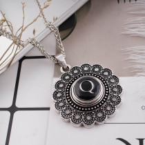 20MM English alphabet-Q  snap silver  plated KB1267 with Enamel interchangeable snaps jewelry
