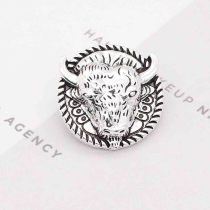 20MM Ox head snap Silver Plated KC6853 snaps jewelry