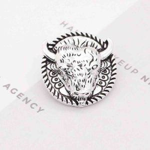 20MM Ox head snap Silver Plated KC6853 snaps jewelry