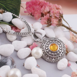 20MM snap Nov. birthstone yellow KC5043 interchangable snaps jewelry
