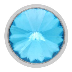 20MM design snap silver Plated with Light Blue rhinestone KC6963 snaps jewelry