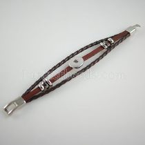 20CM leather bracelets fit 18MM snaps chunks
