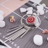 snaps button with red  chunks rhinestones KC2737 snaps jewelry
