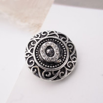 20MM English alphabet-Q  snap Antique silver  plated with Rhinestones KB6270 snaps jewelry
