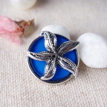 20MM Star snap Antique Silver Plated with Enamel KB6469 snaps jewelry