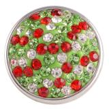 snaps button with green chunks rhinestones KC2705 snaps jewelry